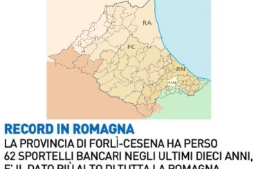 E’ “strage” di sportelli bancari in Romagna