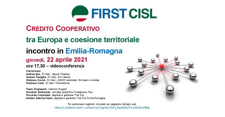 Convegno FIRST CISL “Credito Cooperativo tra Europa e coesione territoriale”