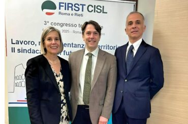 Congresso First Cisl Roma e Rieti: Claudio Stroppa confermato segretario generale