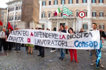 Presidio e assemblea delle lavoratrici e dei lavoratori CONSAP