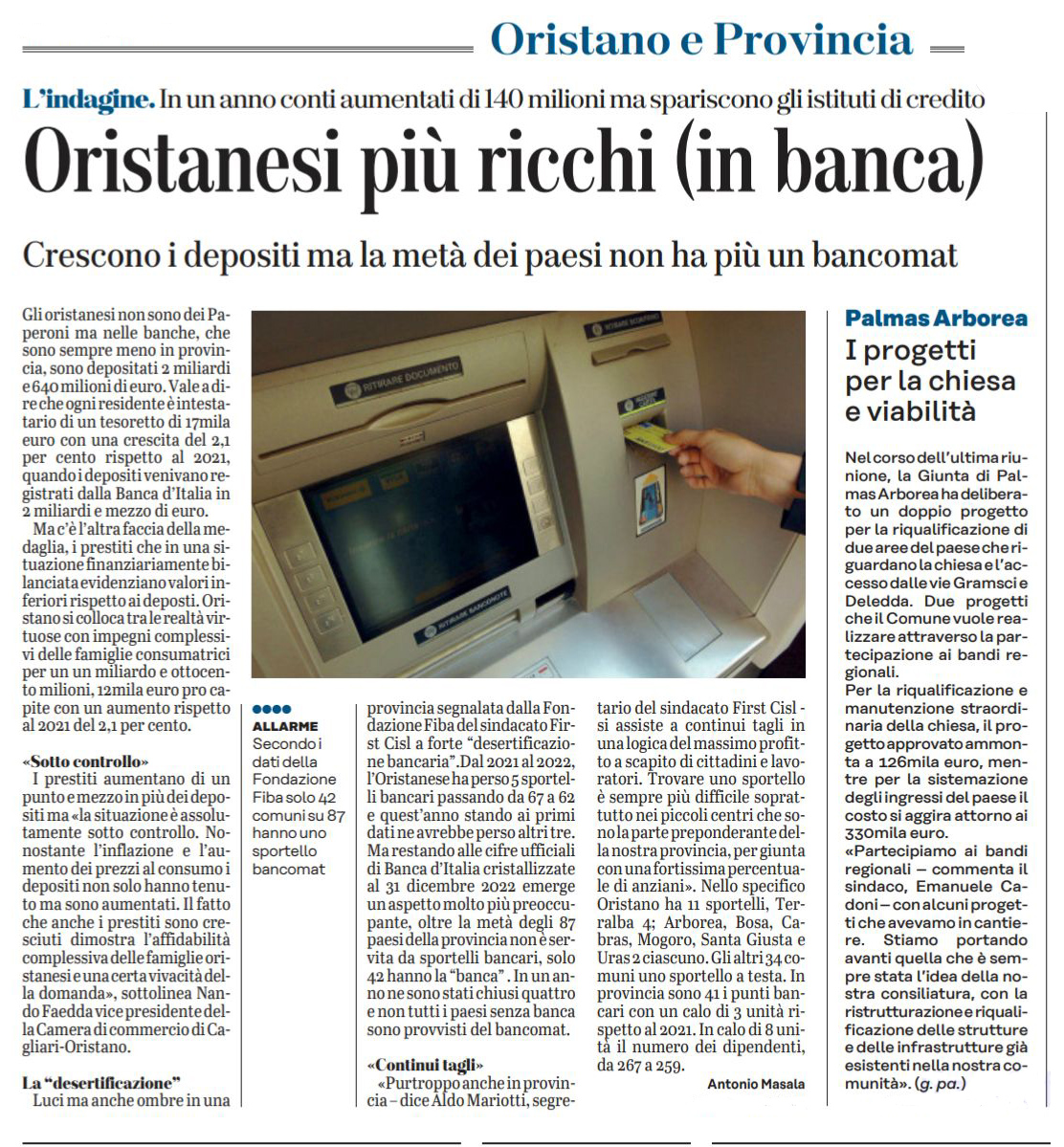 I dati di Oristano