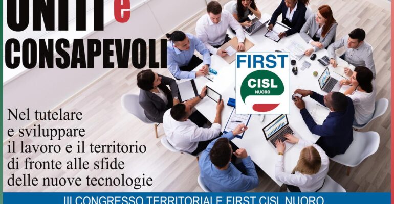 Paolo Tolu eletto segretario generale First Cisl Nuoro