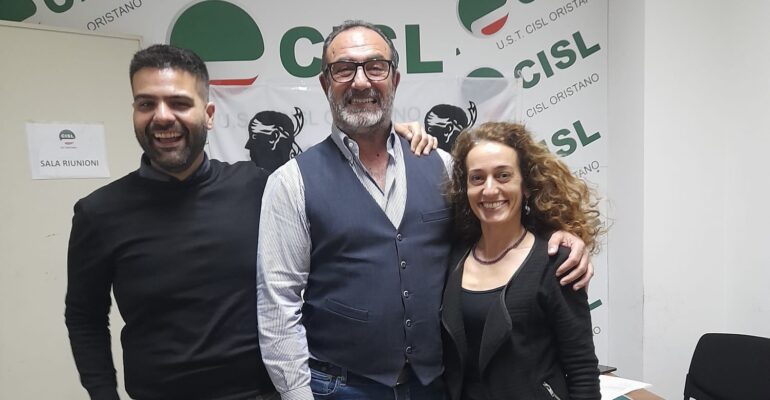 First CISL Oristano: Marcello Serra segretario generale con Marco Turnu e Valentina Orrù