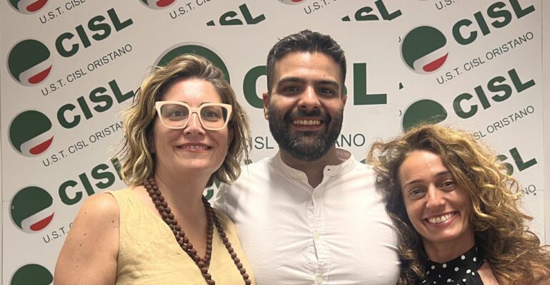 First CISL Oristano riparte dai giovani: Marco Turnu nuovo Segretario Generale territoriale. Con lui, Valentina Orrù e Ilaria Ponti