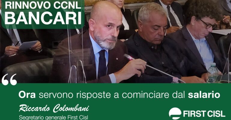 Contratto nazionale dei bancari, Colombani: ora servono risposte a cominciare dal salario