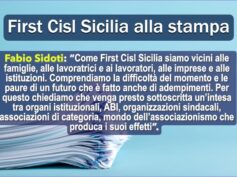 First Cisl Sicilia alla stampa regionale: devastanti gli effetti del ciclone Harry. Vicini alle popolazioni colpite sollecitiamo lo stop delle scadenze finanziarie e assicurative