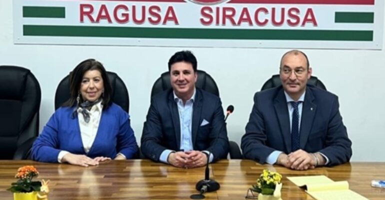 Giuseppe Branca eletto nuovo Segretario generale First Cisl Ragusa Siracusa. Con lui Valeria Ingallina e Alessandro Bucchieri