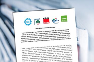 Banche: sindacati, contratto nazionale approvato definitivamente