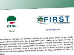 Comunicato Cisl Siena – First Cisl territoriale di Siena