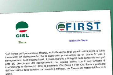 Comunicato Cisl Siena – First Cisl territoriale di Siena