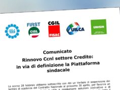 In via di definizione la piattaforma sindacale per il rinnovo del Contratto collettivo nazionale Abi