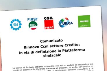 In via di definizione la piattaforma sindacale per il rinnovo del Contratto collettivo nazionale Abi