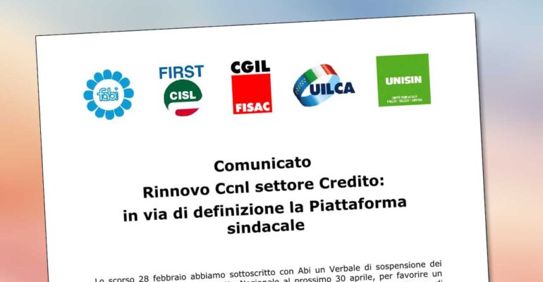 In via di definizione la piattaforma sindacale per il rinnovo del Contratto collettivo nazionale Abi