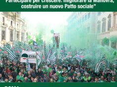 Manifestazione nazionale Cisl a Roma. Sbarra: Manovra va cambiata, serve nuovo patto sociale. No a violenza sulle donne.