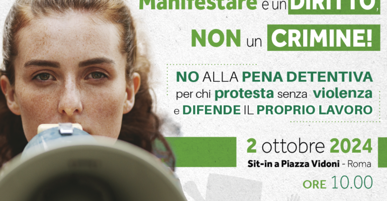 Manifestare è un diritto non un crimine