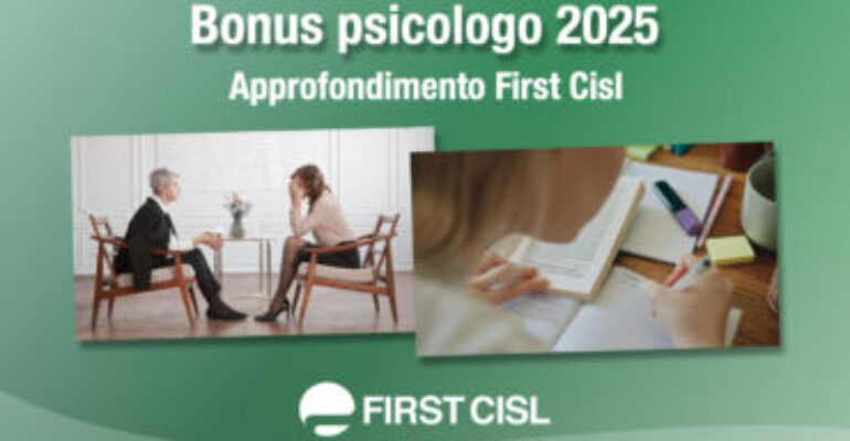 Bonus psicologo 2025, l’approfondimento First Cisl