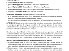 2026 Permessi ex Festività settore ABI