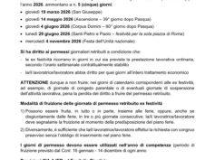 2026 Permessi ex Festività settore Riscossione Tributi