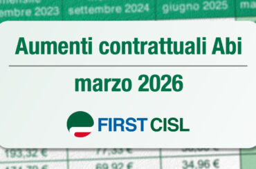 Bancari Abi, la tabella con gli aumenti in busta paga da Marzo 2026