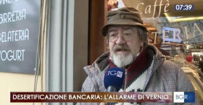 La desertificazione bancaria avanza in Toscana. Al Tgr il caso Vernio e l’Osservatorio di First Cisl