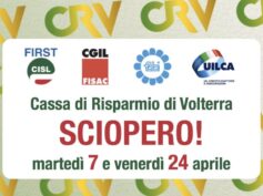 CR Volterra, sciopero martedì 7 e venerdì 24 aprile