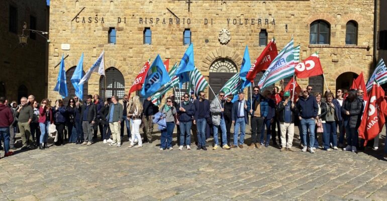 Cassa di Risparmio di Volterra, altissima adesione allo sciopero dei lavoratori per il rinnovo del contratto integrativo