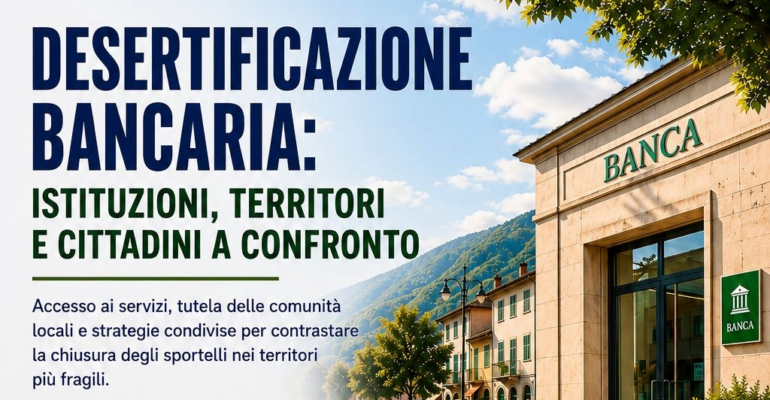 “Desertificazione bancaria: istituzioni, territori e cittadini a confronto”. La tavola rotonda organizzata da Comune di Vernio e Anci Toscana.