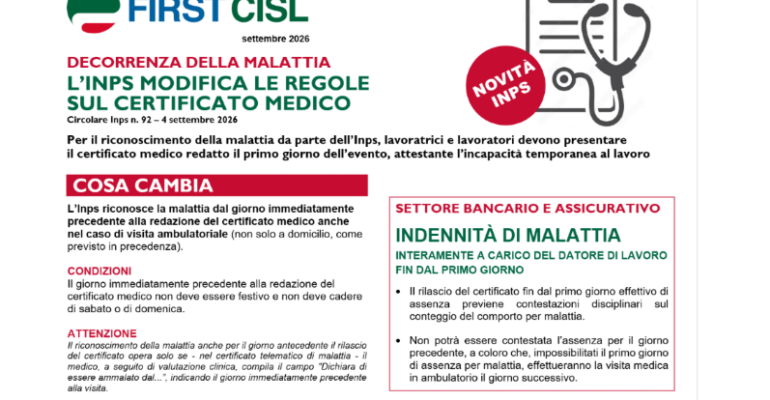 Decorrenza malattia. Cambiano le regole relative al certificato medico