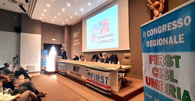 Celebrato il Congresso di First Cisl Umbria, Francesco Marini rieletto all’unanimità