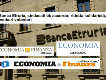 Banca Etruria, l’accordo sulla stampa nazionale