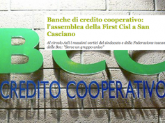 Bcc, “serve un gruppo unico, che metta insieme le forze”