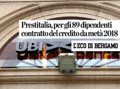 L’Eco di Bergamo sull’accordo di Prestitalia, Gruppo Ubi