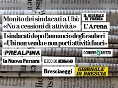 Ubi, “no alle esternalizzazioni”, la stampa locale dà voce a First Cisl