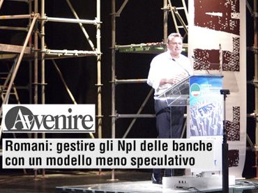 “Gli npl venduti al 10% son una disgrazia”, oggi Romani su Avvenire