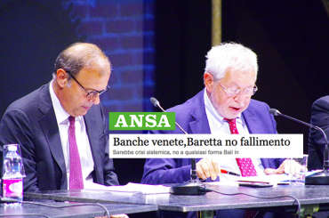 Baretta al congresso First Cisl, Governo contrario a ogni forma di bail in