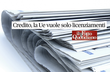 First Cisl su Il Fatto Quotidiano, fallimento venete “danno senza precedenti”