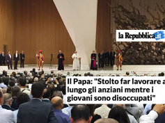 La Repubblica, “un nuovo patto sociale”, le parole di Papa Francesco alla Cisl