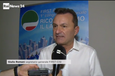 Romani e il congresso First Cisl su RaiNews 24