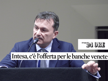Giulio Romani, massima fiducia alla soluzione Intesa per le due venete