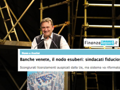 Banche venete, “sindacati fiduciosi” nel commento di FinanzaReport.it