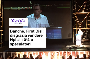 First Cisl, “disgrazia vendere npl al 10% a speculatori”