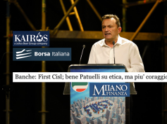 Ampia eco sulla rete ai commenti di First Cisl alla relazione Patuelli