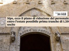 Mps, First Cisl sul Sole 24 Ore, “preoccupati per la chiusura di 600 filiali”