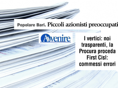 Popolare Bari, Romani su Avvenire, “commessi errori di gestione”