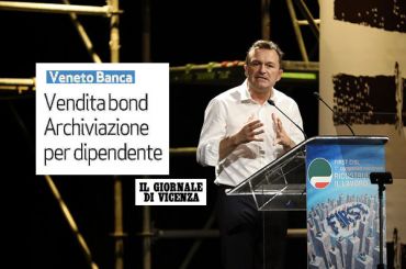 Archiviata causa contro dipendente Veneto Banca, Il Giornale di Vicenza