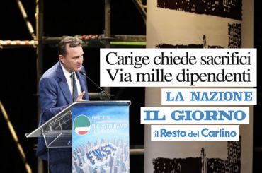 Carige, su Il Giorno, La Nazione e il Resto del Carlino il commento First Cisl