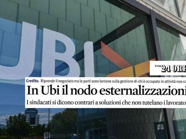 Ubi, ripartita la trattativa, il parere di First Cisl sul Sole 24 Ore
