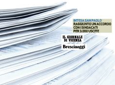 Il Giornale di Vicenza e Bresciaoggi, First Cisl annuncia accordo esodi Intesa