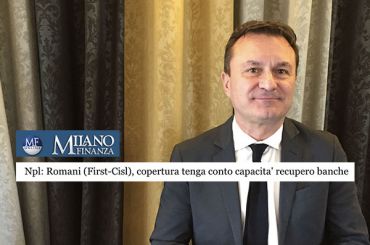 Mf, First Cisl, “indici copertura npl tengano conto di capacità di recupero”