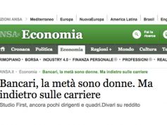 Ansa, bancari, metà sono donne, ma indietro sulle carriere, studio First Cisl